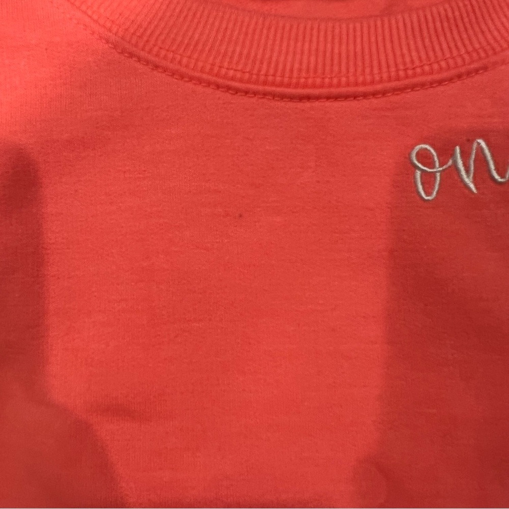 WORKSHOP REPUBLIC CLOTHING "ON BEACH TIME" BRIGHT ORANGE SWEATSHIRT SIZE XL - Picture 8 of 10
